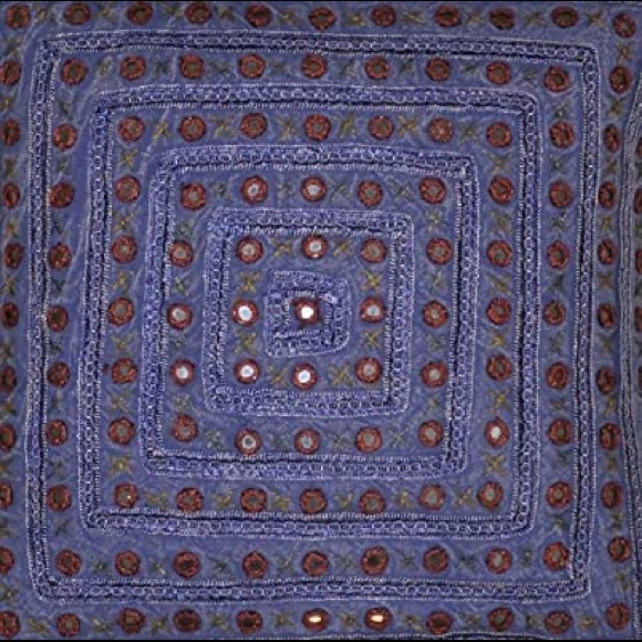 New Navy Blue Boho Embroidered covers (Set of 2) - Picture 8 of 15